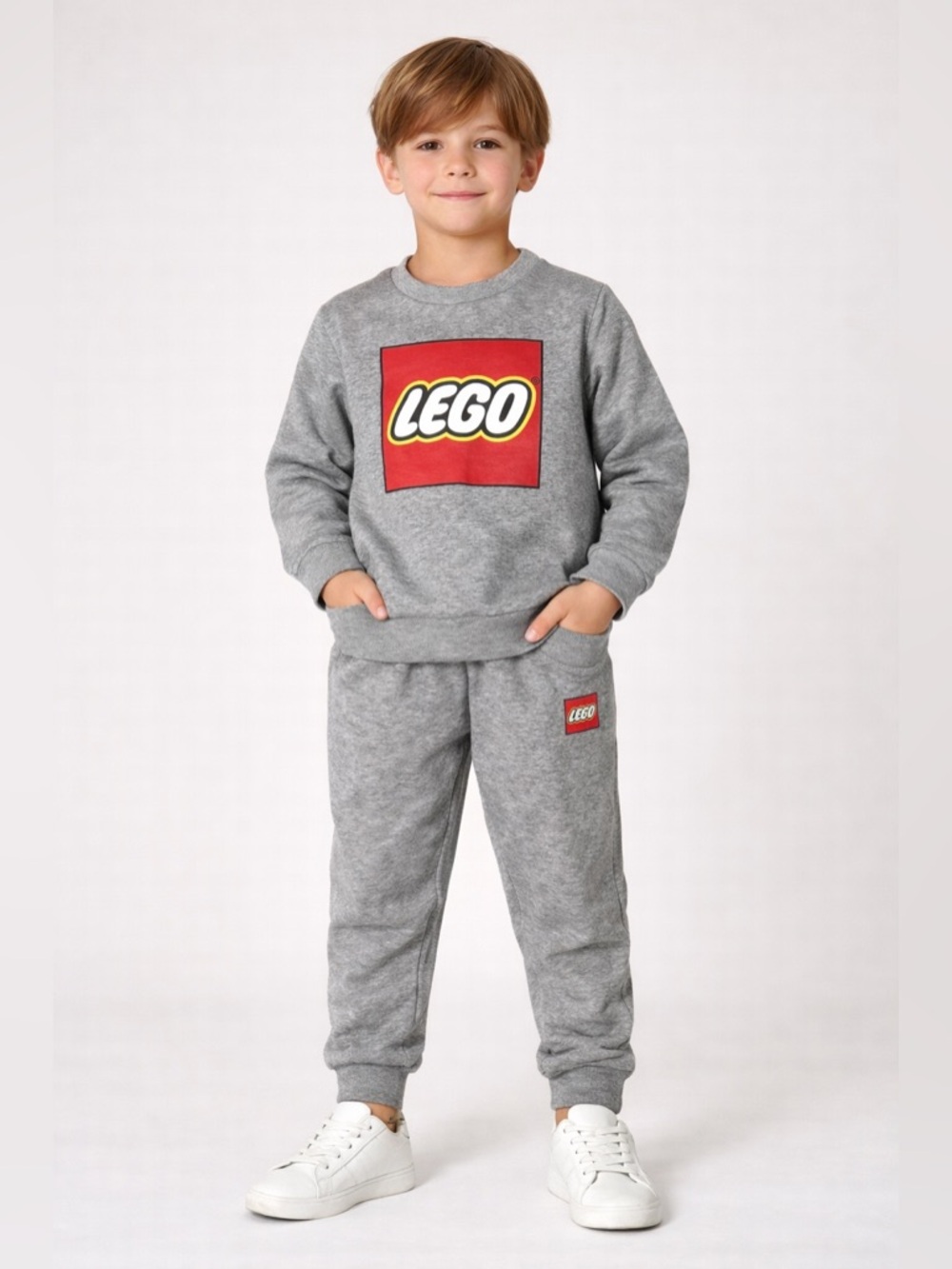 LEGO Little Boys Crewneck Sweatshirt and Joggers 2-Piece Set.